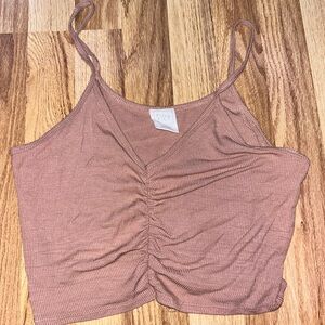 Brown crop top